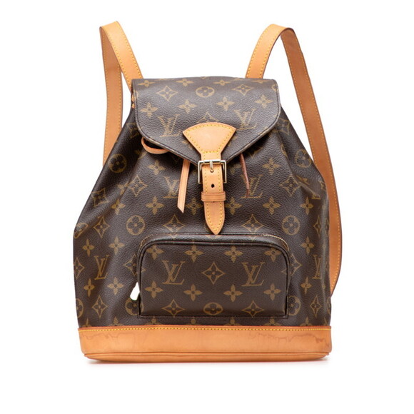 Louis Vuitton Handbags - LOUIS VUITTON Authentic Brown Monogram Leather Backpack